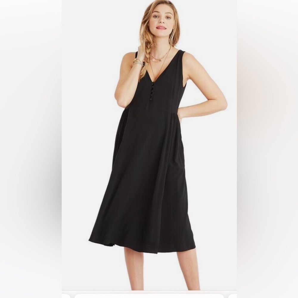 Hatch Black V-Neck Sleeveless Maxi Dress